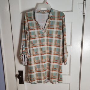 Plaid Women's Tunic Top